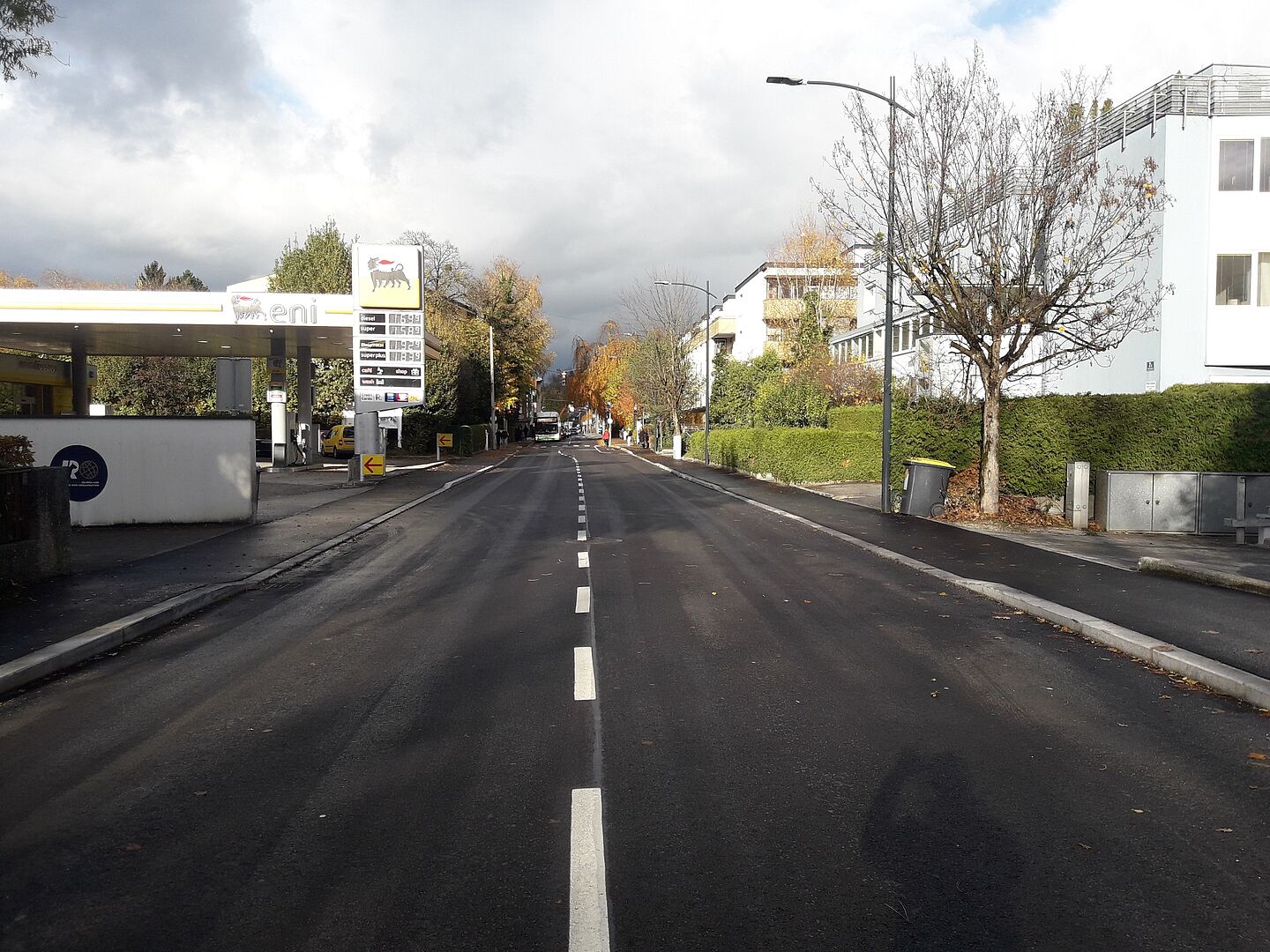 Der Gehsteig ab der Kreuzung Moosstraße/Ecke Nussdorferstraße bis zur Gorianstraße ist nun breiter und sicherer