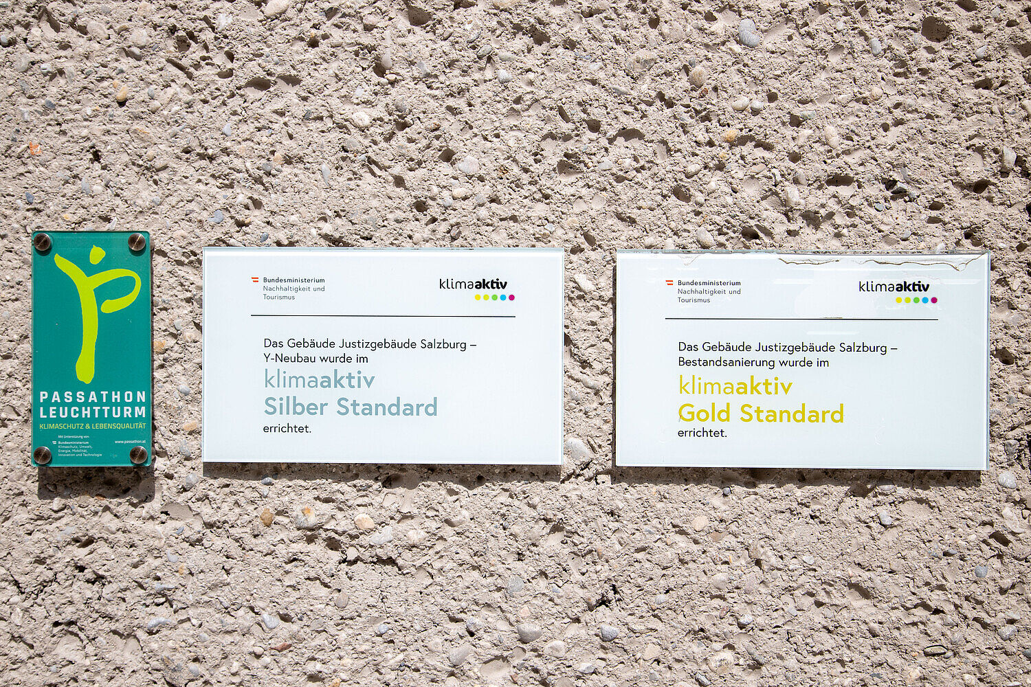 Das Justizgebäude ist ein Passathon Leuchtturm Gebäude, errichtet im klimaaktiv Gold Standard, und Teil der Tour