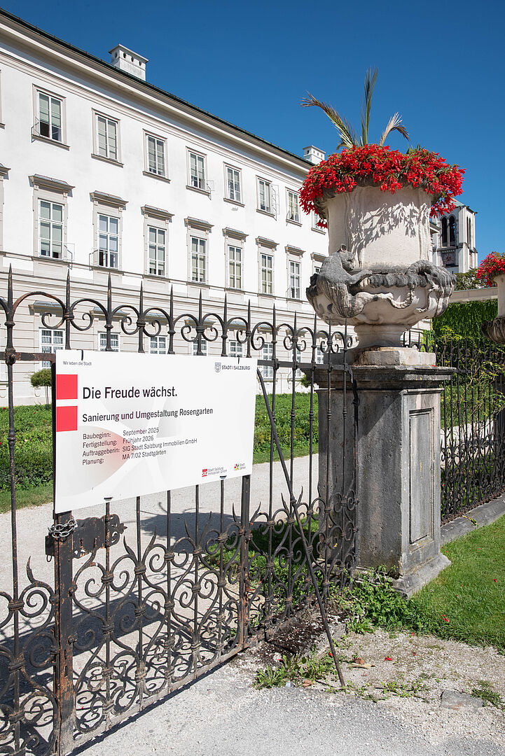 Rosengarten ab heute wegen Sanierungsarbeiten geschlossen