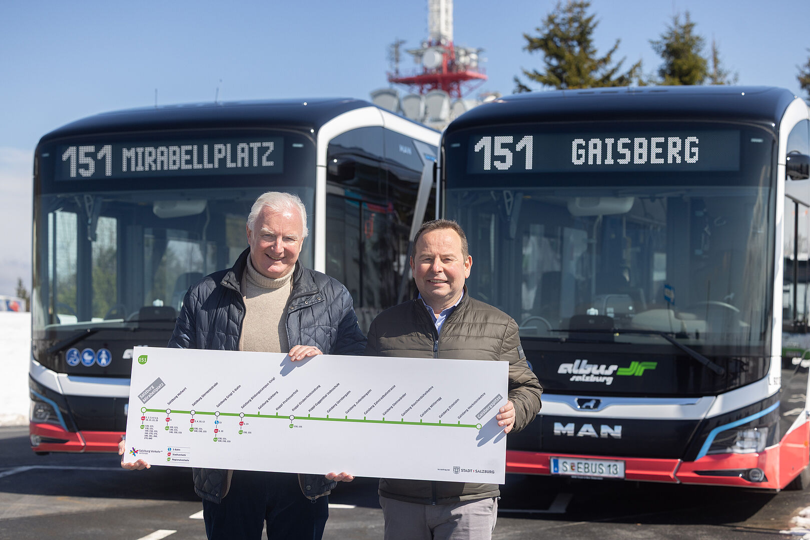 Ab sofort komplett elektrisch: der Gaisbergbus