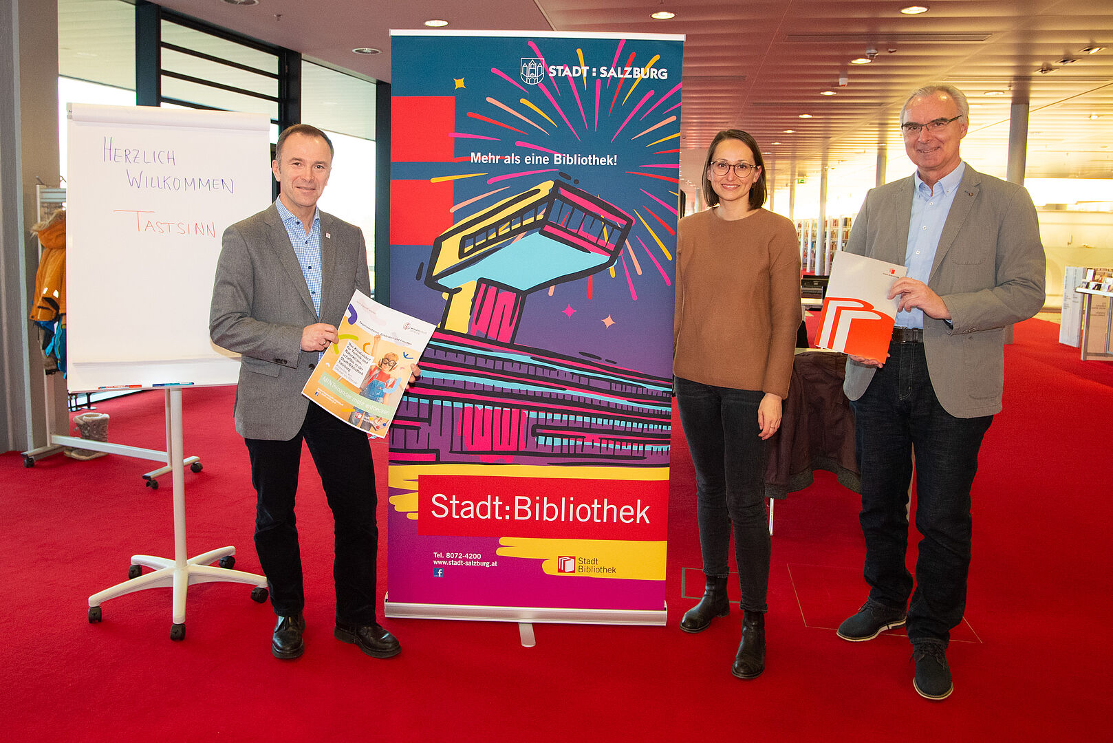 Freuen sich über die Workshop-Serie in der Stadt:Bibliothek
