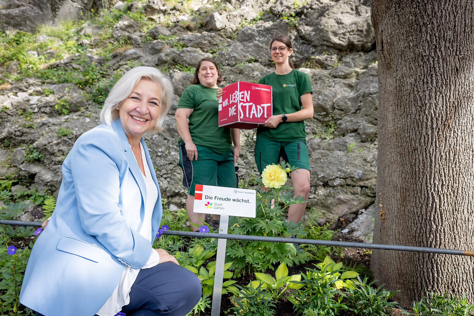 Neue Staudenbepflanzung im Nonntal