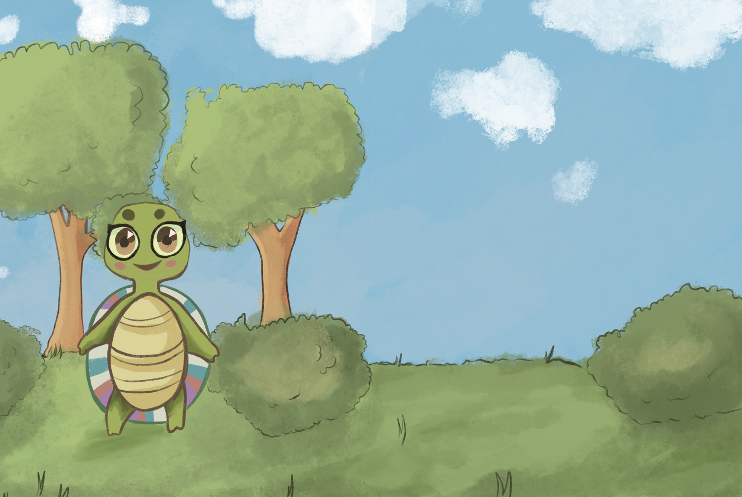Die kleine Schildkröte PASCHU erklärt Kindern, dass sie Rechte haben.