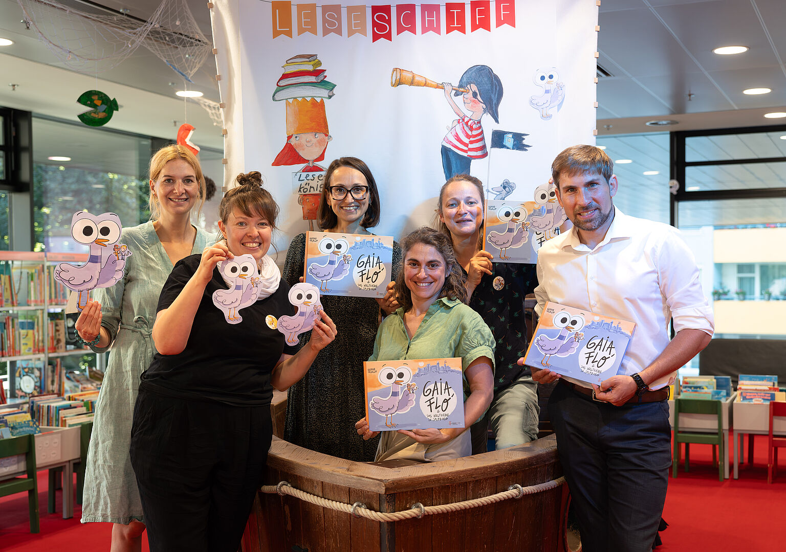 Rund 50 Kinder lauschten der spannenden Geschichte zum Welterbe in der Stadt:Bibliothek