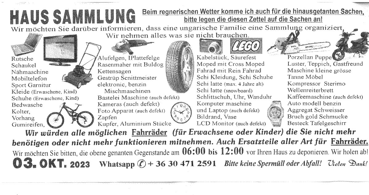 Im Bereich Maxglan wurde die Stadt auf eine illegale Sperrmüllsammlung aufmerksam gemacht