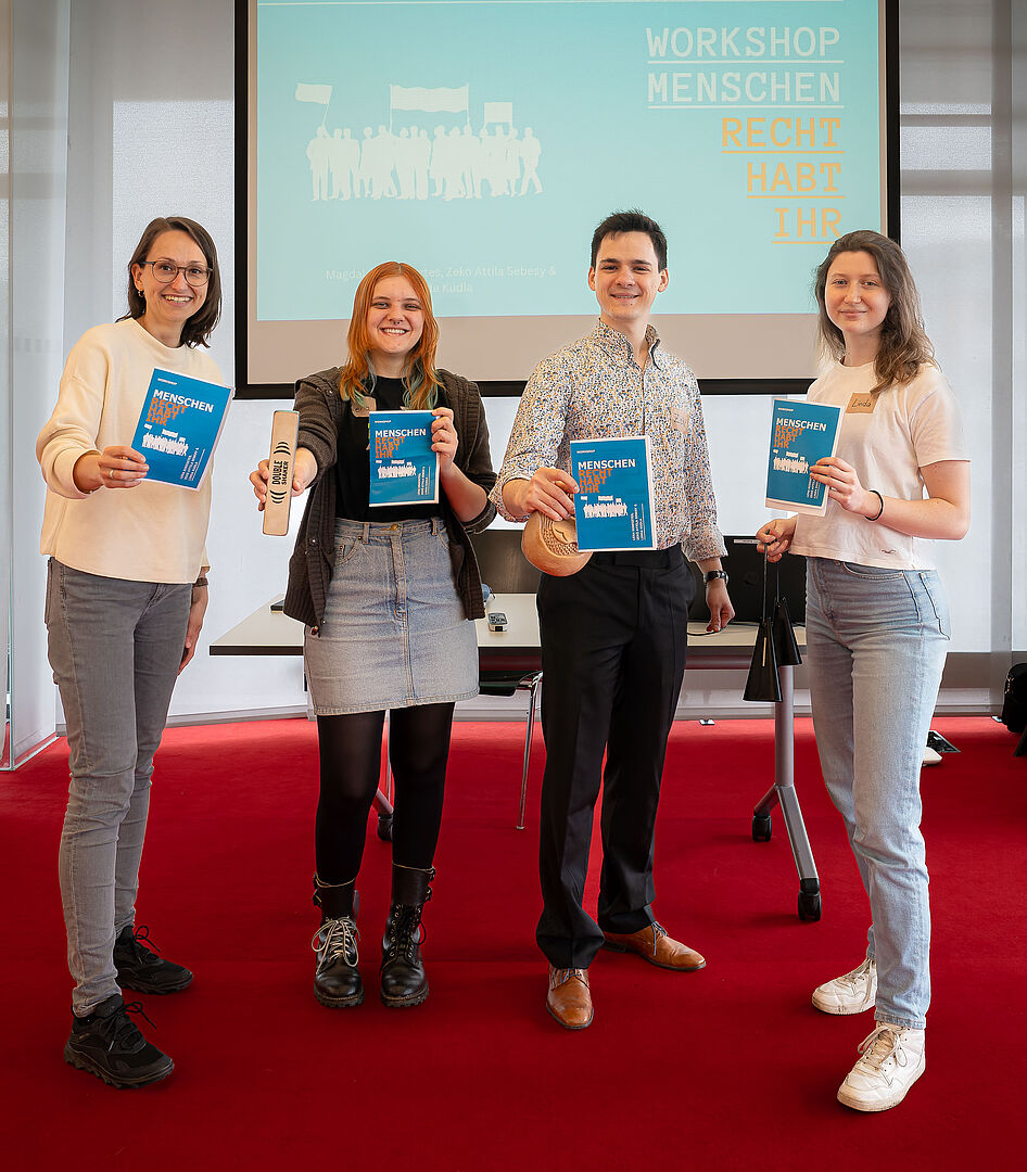 Mit vollem Eifer im Einsatz: die Schüler:innen der 1b in der MS Taxham
