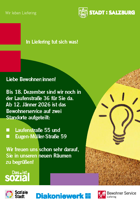 Neuer BWS Standort in Liefering BWS Standort Änderung