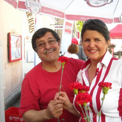 1. Mai Aktion der SPÖ Hallein mit Gabi Burgstaller