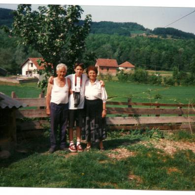 Familie im Garten